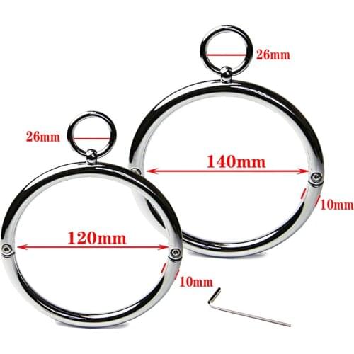 Stainless Steel Collar Neck Ring Slave BDSM Metal Collar Slave Bondage Positioning Bandage Fetish Adult Games Sex Toys For Woman