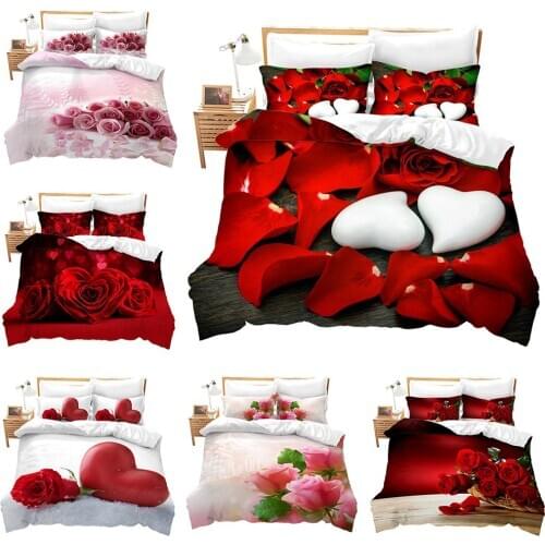 Bedding for Valentines Day Bedroom Super Comforter Bedding Sets King Tiger Rose Quilt Cover Bed Sets Roupa De Cama