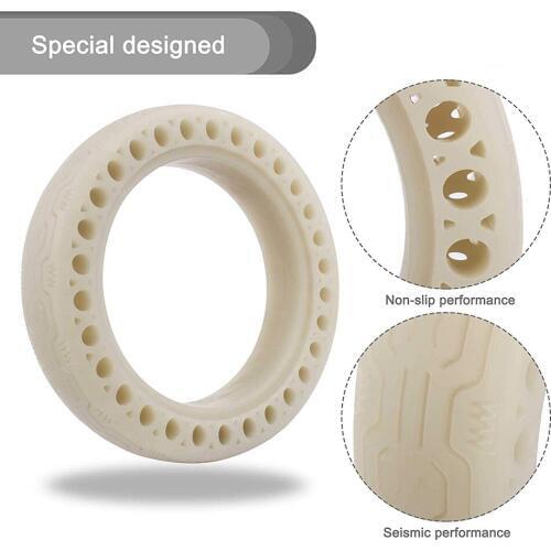 Rubber Solid Tire for Xiaomi Mijia M365 Electric Scooter Portable Luminous Honeycomb Damping Explosion Proof Fluorescent Tires