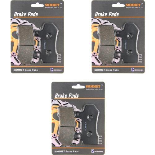 SOMMET Motorcycle Front + Rear Brake Pads Disc for HARLEY DAVIDSON FLHTK Electra Glide Ultra LTD (2010-2013) LT409-409-409