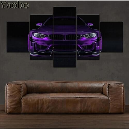 5 Pieces Modern luxury car diamond painting cross stitch daimond embroidery full square round 5d diamond mosaic decor home art