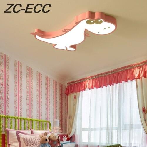 ZC-ECC Cartoon 26W Children Bedroom Lamp Ceiling Lights Dimmable Girl Boy Baby Dinosaur Ceiling LED Bedroom Lamp Free Shipping
