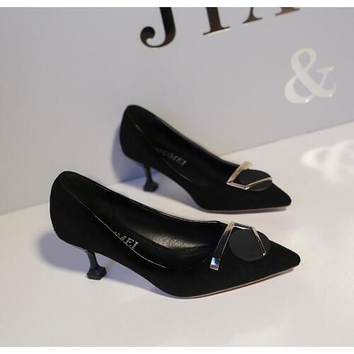 New spring and autumn womens high-heeled shoes decoration matte mature classic Pointed stiletto shoes woman high heel W27-22