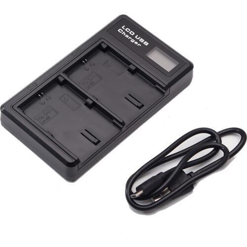 Dual USB Battery Charger with LCD Display for Canon LP-E6 EOS 5D, 5D Mark II III IV, 5DS R, 6D,7DS, 60D, 70D, 80D Battery