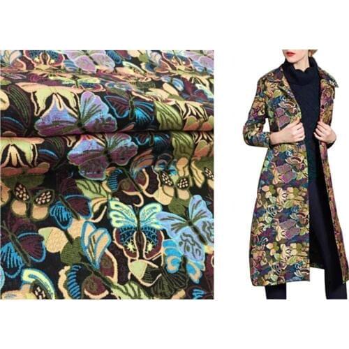 Colorful Butterfly jacquard brocade cloth,Spring and Autumn skirt material,patchwork fabric,140cm*100cm/PCS