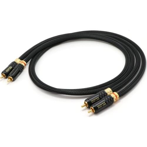 1 Pair Hifi Stereo Audio Cable Pure Copper Phono RCA Cable RCA Interconnect Audio Cable