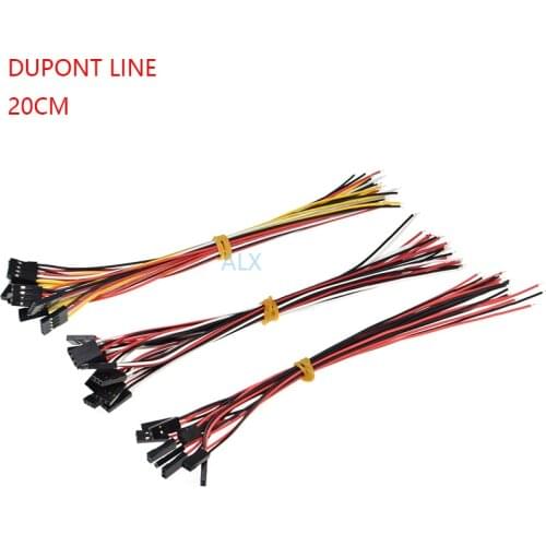 10PCS 20CM Single head Dupont Line Dupont connector plug with cable jumper wire 2.54MM PITCH 2/3/4/5/6/7/8/9/10 PIN 2P/3P/4P/5P