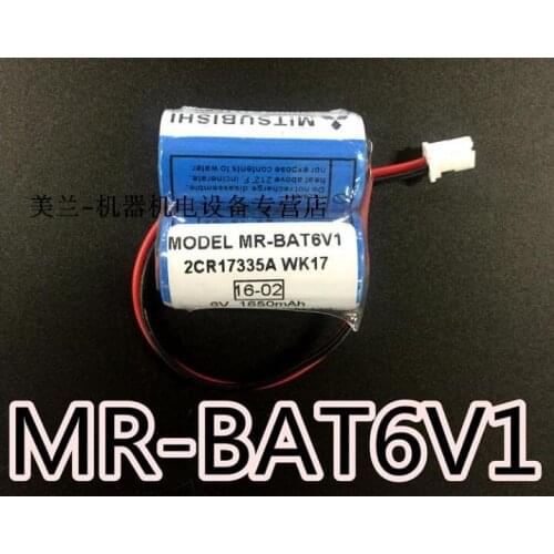 10PCS Free Shipping Original New MR-BAT6V1 2CR17335A WK17 6V PLC Lithium Battery with plugs / connectors