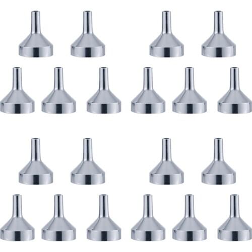 10 PCS Sliver Mini Metal Funnels For Filling Small Bottles Transferring Liquid Refill Perfume Essential Oil