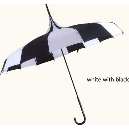 20 pcs/lot) Free DHL delivery Top Quality Straight Solid Fashion Sunny And Rainy Pagoda Umbrella 8 color