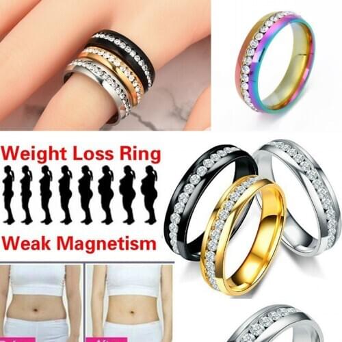 2020 Slimming Magnetic Weight Loss Ring String Stimulating Acupoints Gallstone Ring Fitness Reduce Weight Ring Health Care Rings