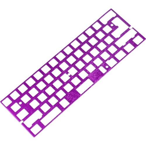 Completely Universal CNC Aluminum Brush Finish Anodized Positioning Board Plate For GH60 60% Keyboard DIY Support ISO ANSI WKL