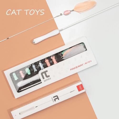7 Pcs Set Retractable Length Cat Stick Laser Cat Toys Interactive Training Pet Toys Fun Toy for Cat Relieve Boredom Pet Supplies