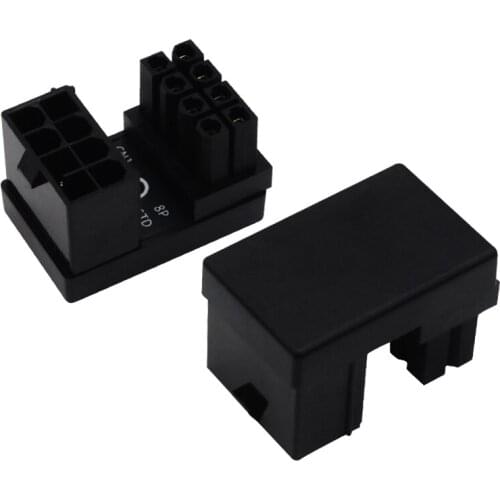 For Desktops Image Card ATX 8 Pin Female to 8 Pin Male 180 Degree Angle Adapter