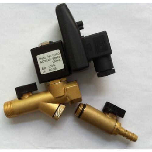 Free Shipping High Quality 5PCS In Lot 1/2'' Compressor Auto Drain Digital Timer Valve AC230V Model EDV-15T with Tube a Fitting