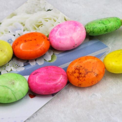 Oval Shape 15x20mm Multicolor Turkey Stone loose beads 15" 2 piece/lot DIY fit women beautiful jewelry making design