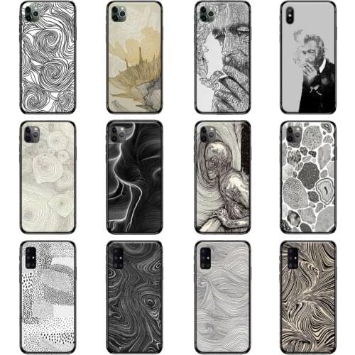Wood grain art design geometry Phone Case for iPhone Samsung Note S A 6 7 8 9 10 20 51 11 12 Pro XS MAX S Plus X XR Ultra