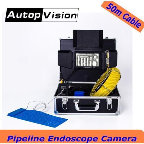 DHLFree WP71 50M Sewer Drain Pipe Inspection Camera System 7'LCD Video Snake Pipeline Endoscope Borescope underwater mini Camera