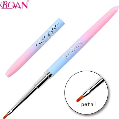 BQAN Nail Brush Pink Blue Gradient Nail Brush Nail Art Petal Brush Painting Brushes UV Gel Crystal Acrylic Manicure Tools