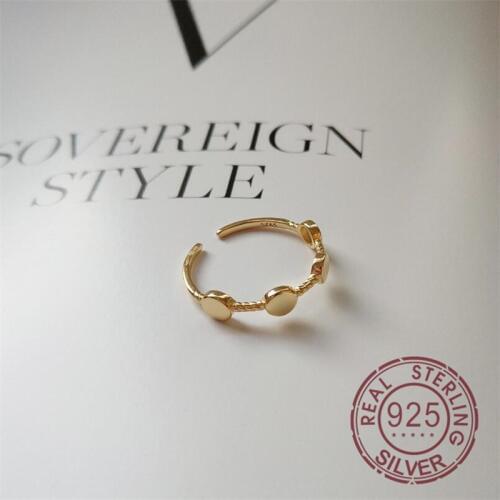 925 Sterling Silver Multi Round Rings Gold Geometric Adjustable Elegant Female Rings 925 Silver Jewelry Gift Anillos Mujer