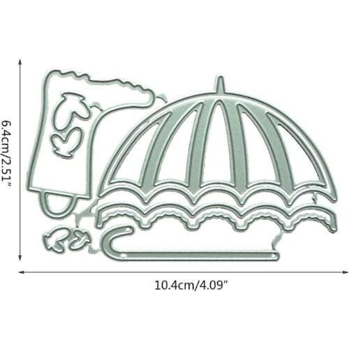 Umbrella Metal Cutting Dies Stencil DIY Scrapbooking Album Paper Card Template Mold Embossing Decoration