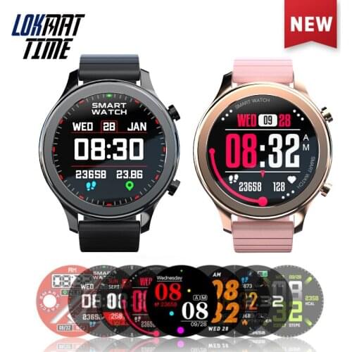 Lokmat Time Fashion Smart Watch Bluetooth Calls Fitness Tracker Smart Watches Men Women Heart Rate Monitor for Android iOS
