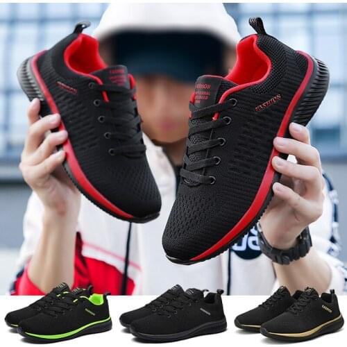 Men Running Shoes Man Sneakers Breathable SuperLight Sports Shoes Comfortable Mesh Lace-up Flexible Soft Walking Jogging Shoes