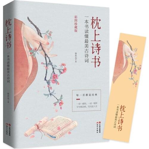 Newest Pillow Poem Book Appreciation of ancient poetry, reading a poem, telling a story Classic poetry selection books