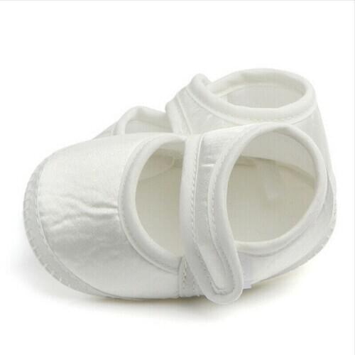 Newborn Infant Baby Girls Shoes Casual Soft Sole Crib White Non-slip Shoes For 0-6month