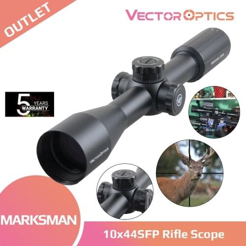 Vector Optics 10x44SFP Optical Riflescope For Hunting Training Etched Glass Reticle Tactical Sight