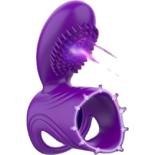 Wholesale Vibrating Penis Ring For Men Cockring Clitoris Stimulate Vibrator Delayed Ejaculation Ring Adult Couples Sex Toys Inti