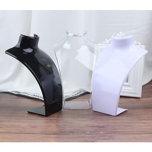 Jewelry Organizer For Ear Stud/Earrings Stand Necklace Chain Plastic Mannequin Bust Jewelry Display Rack Necklace Display Holder