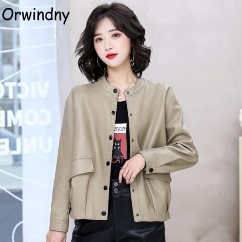 Женские зимние кожаные куртки Orwindny China At AliExpress