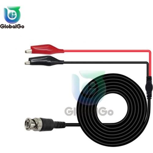 Oscilloscope BNC Test Leads BNC Male Connector to Double Alligator Clip Oscilloscope Probe Test Leads Accessories Cable Wire 1M