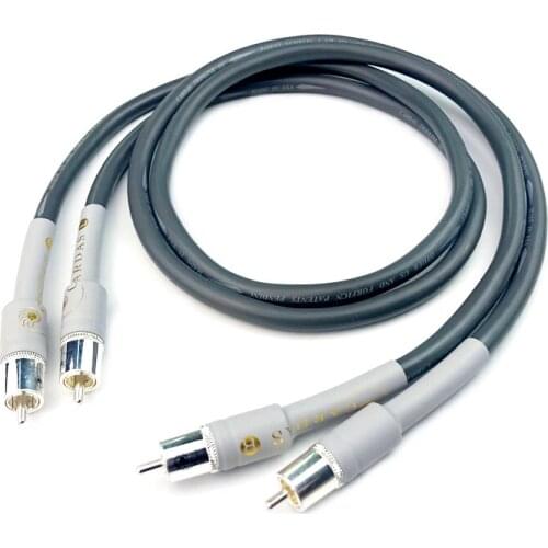 Pair Audiophile CARDAS RCA Interconnect HiFi Audio Cable with Silver Plated Plug for Amplifier CD Player