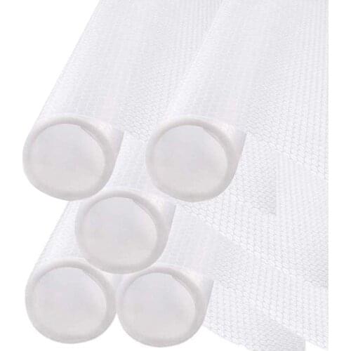 Shelf Lined with Non-Slip(Transparent, 5 Rolls of 45X150cm) EVA Cabinet Cupboard Drawer Drawer Pad Refrigerator Liner Roller for