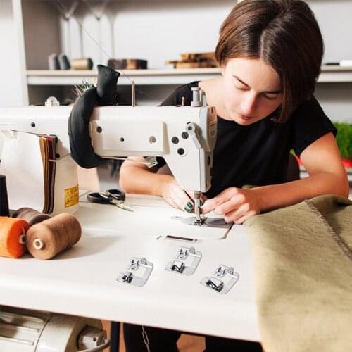 13/19/25mm Domestic Sewing Machine Presser Foot Rolled Hem Feet Selvage Crimping Presser For Brother Singer Sewing Accessories