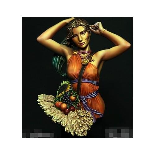 Resin fantasy lady static model bust resin model 1/10
