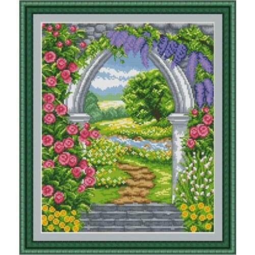 Country garden patterns counted 11CT 14CT 18CT Cross Stitch Set DIY Chinese Cross-stitch Kits Embroidery Needlework Home Decor
