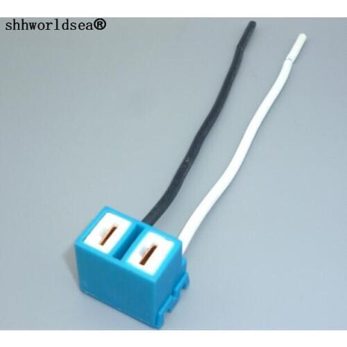 Shhworldsea 100pcs H7 Connector Female Ceramic Sockets for H7 Auto Lamp 8CM Connectors of Car Bulb