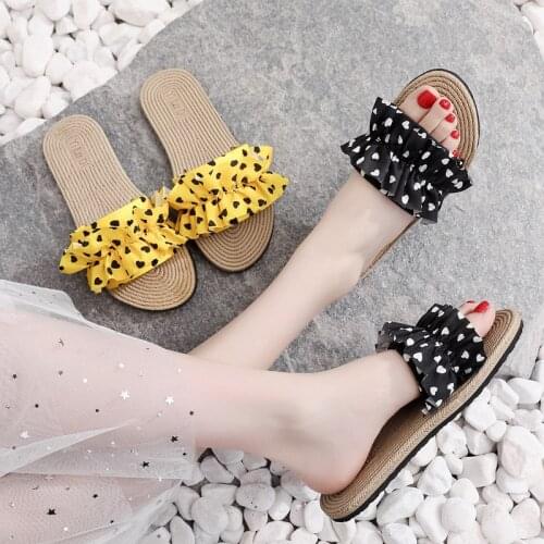 Women Summer Casual Slides Comfortable Flax Slippers Linen Flip Flops Platform Sandals Ladies Indoor Shoes Female Family Slipper