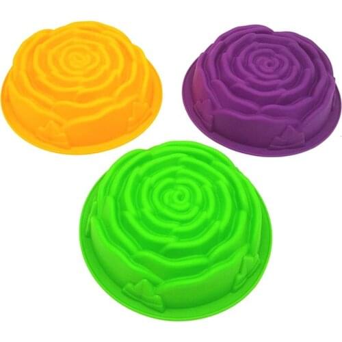 Bloom Rose Silicone Cake Mold Silicone DIY Baking Mold Cake Pan Bread Mold For Kitchen Baking Tool Moulds