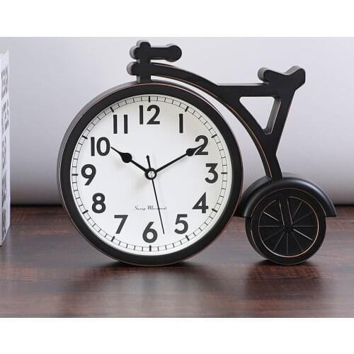 Modern Fashion Table Clocks Bicycles Mute Simple Living Room Bedroom Dining Room Tv Cabinet Decorative Ornaments