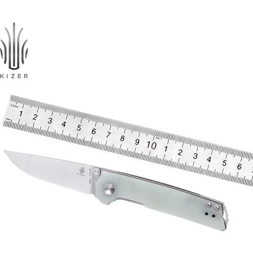 Kizer Tactical Knife Domin Mini V3516N5 2021 New Transparent Color G10 Handle with N690 Steel Blade Outdoor Bushcraft Knife