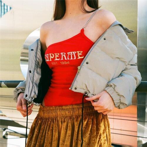 Sleeveless jumpsuit summer female sense nightclub casual wear halter jumpsuit new womens chain letter print slim jumpsuit