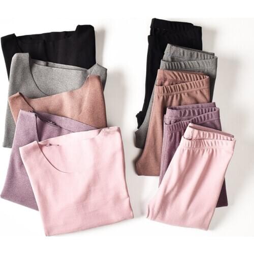 Plus Size Womens Thermal Underwear Warm Pajamas Set Autumn Long Johns Female Thermo Underwear Fall Home Clothes for Women