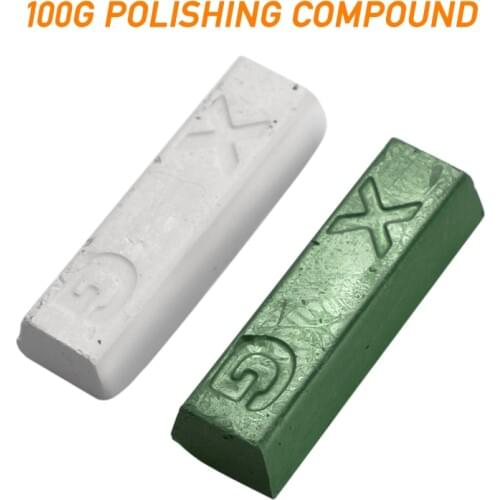 2PC 100g Polishing Paste/Wax Polishing Compounds For High Lustre Finishing On Steels Hard Metals Durale Quality White & Green