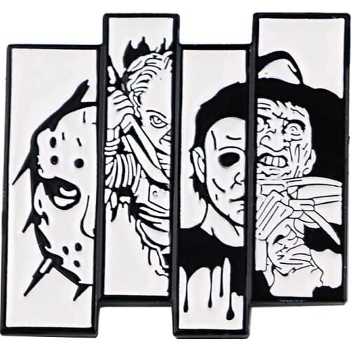 20pcs/lot J3048 Cartoon Horror Theme Booches Enamel Pins Coat Jackets Lapel Pin Buckle Badges Jewelry Gifts For Friends