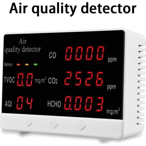 2021 LCD Air Quality Monitor 2CO6 Gas Analyzer Air Quality Monitor CO2 Meter Air Analyzer CO2 Detector CO2 Sensor Accurate Data