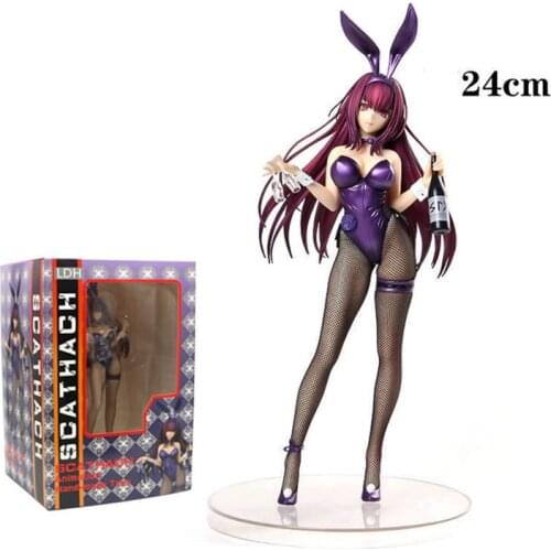 24cm Fate/Grand Order Sexy Anime Figure Scathach Bunny that Pierces with Death Ver. Action Figure Lancer/Assassin Sexy Figure